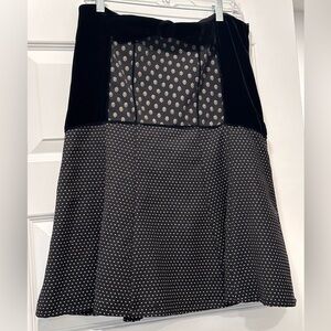 Nanette Lepore Velvet Brocade Fit & Flare Skirt